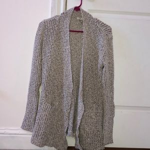 black/cream knit sweater